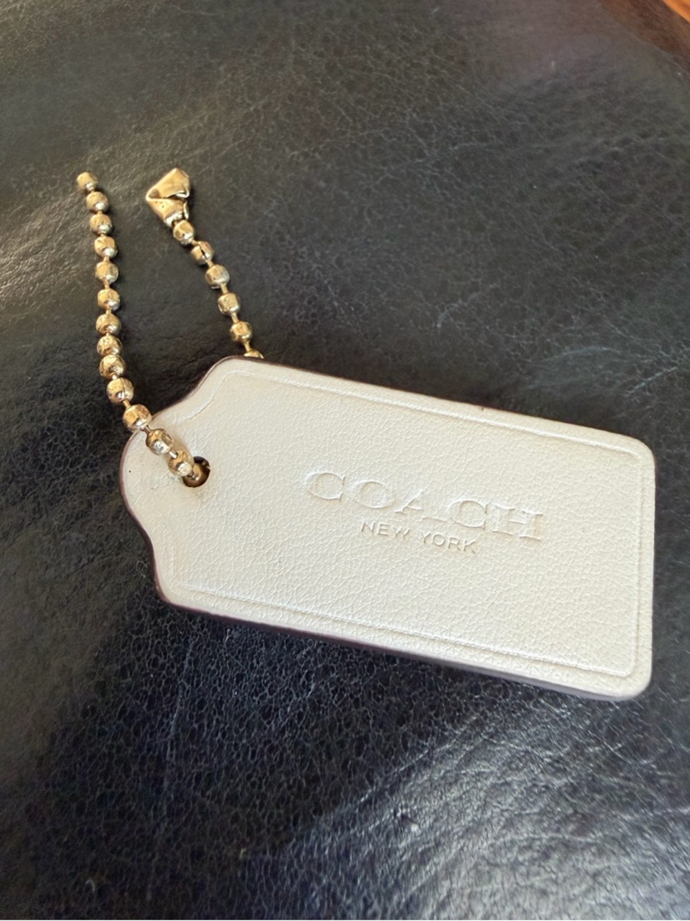 Coach Bone Leather Bag Tag